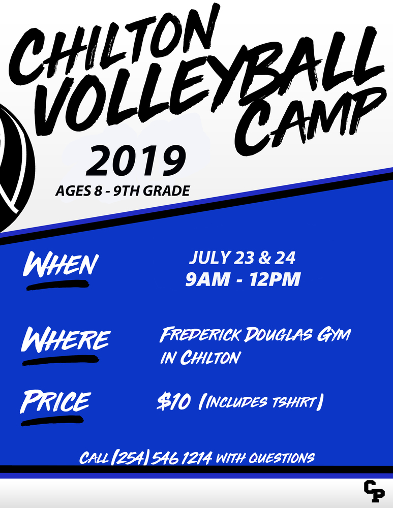 Chilton ISD Volleyball Camp Flyer