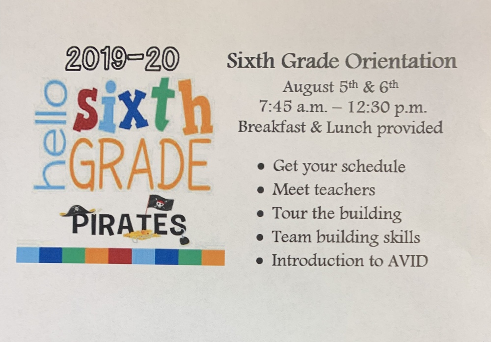 Sixth Grade Orientation