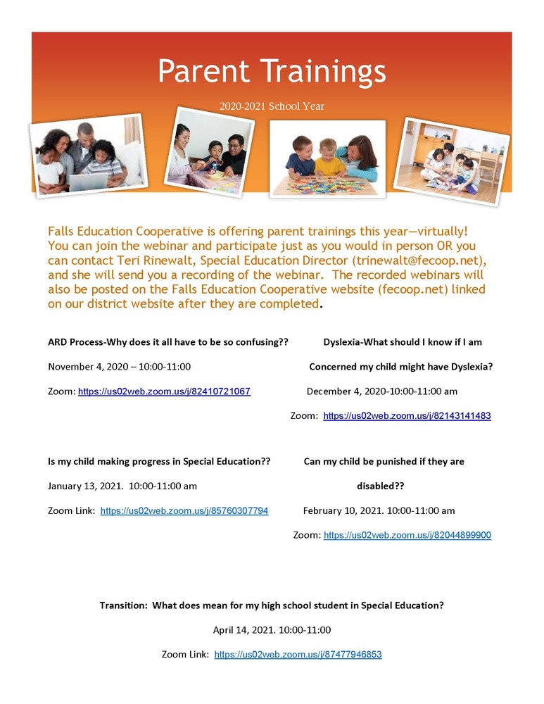 Parent Training Opportunities