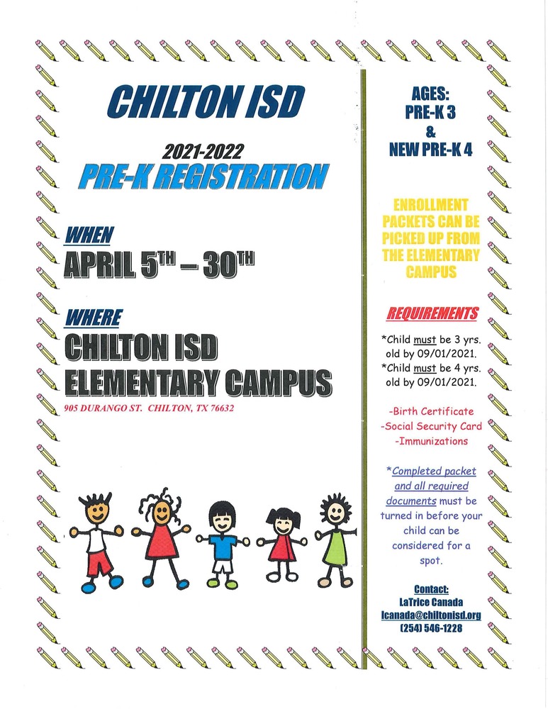 Pre-Kindergarten and Kindergarten Registration
