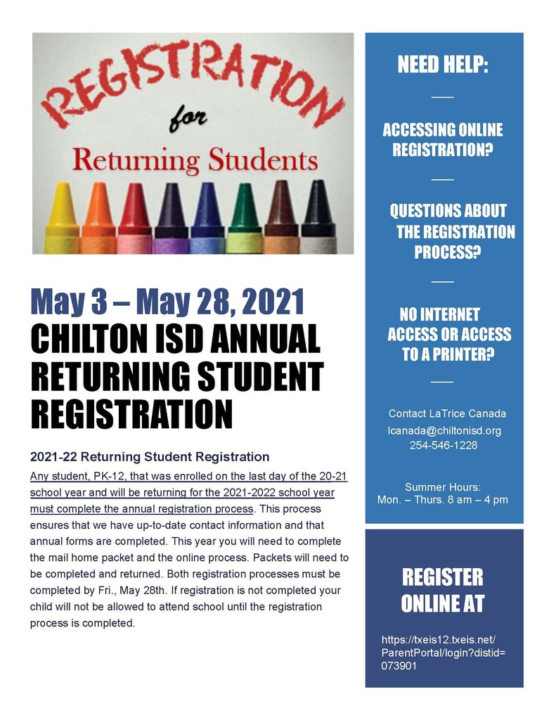 Returning Student Registration