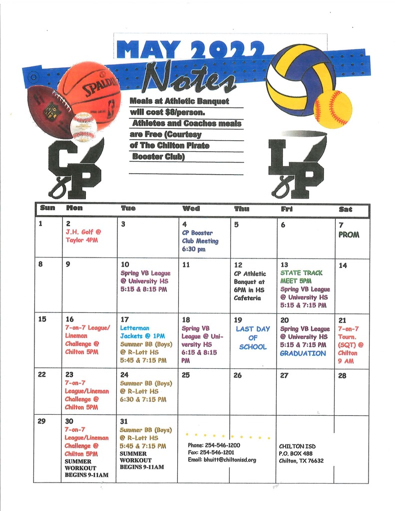 May Athletic Events